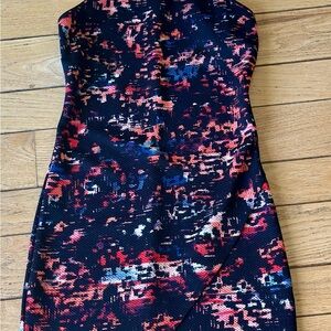 June & Hudson Strapless Multicolor Dress